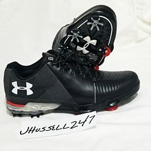 Under Armour Spieth 2 Golf Shoes Black Red Men's